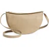 Mansur Gavriel Moon Calfskin Leather Crossbody Bag In Warm Grey