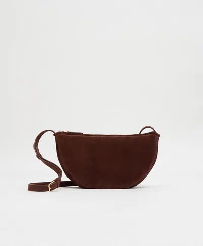 Mansur Gavriel Moon Sling In Chocolate Suede