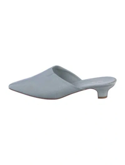 Pre-owned Mansur Gavriel Mules In Blue