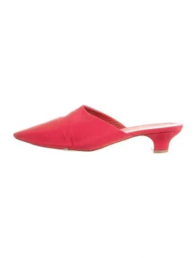 Pre-owned Mansur Gavriel Mules In Red