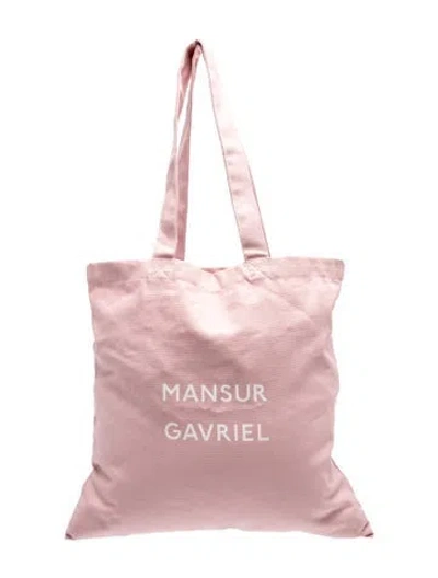 Pre-owned Mansur Gavriel Nylon Tote In Pink