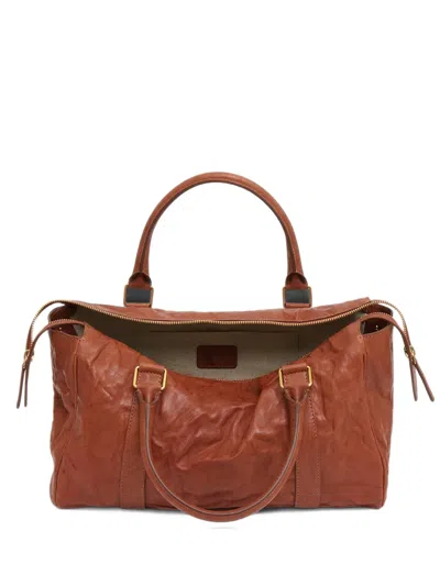 Mansur Gavriel Onda Lambskin Satchel Bag In Brown