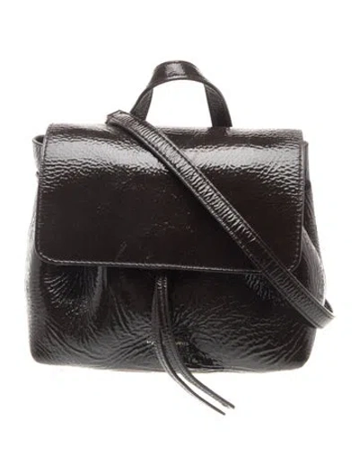 Pre-owned Mansur Gavriel Patent Leather Crossbody Bag In Brown