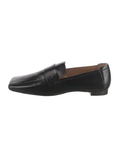 Pre-owned Mansur Gavriel Patent Leather Loafers In Black