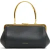Mansur Gavriel Pina Metal Handle Evening Mini Bag In Black