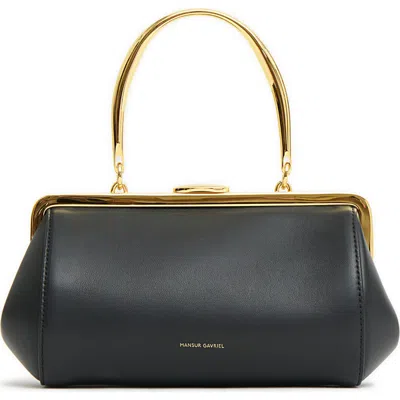 Mansur Gavriel Pina Metal Handle Evening Mini Bag In Black