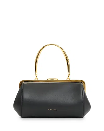 Mansur Gavriel Pina Leather Evening Bag In Black