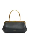 Mansur Gavriel Pina Metal Handle Evening Mini Bag In Black