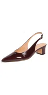 Mansur Gavriel Pointy Toe Slingback Pumps Aubergine
