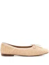 Mansur Gavriel Raffia Ballet Flats In Neutral
