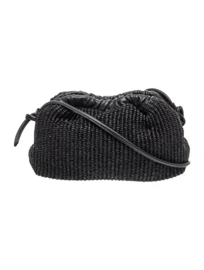 Pre-owned Mansur Gavriel Raffia Clutch In Black
