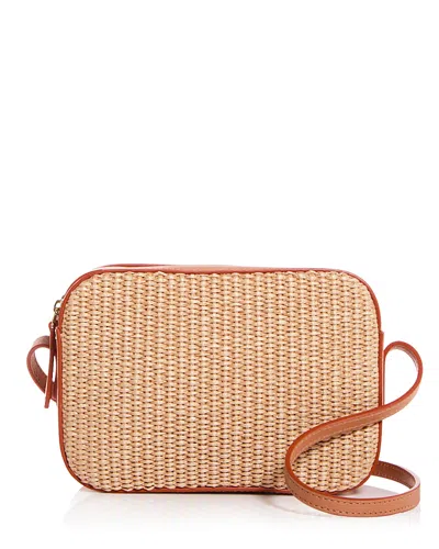 Mansur Gavriel Raffia Crossbody Bag In Natural