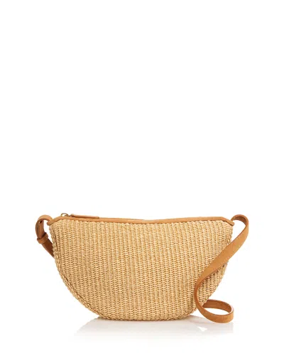 Mansur Gavriel Raffia Moon Sling Bag In Brown