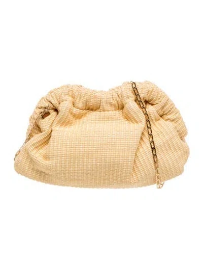 Pre-owned Mansur Gavriel Raffia Shoulder Bag In Neutrals