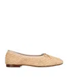Mansur Gavriel Square Toe Ballerina In Beige
