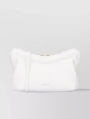 Mansur Gavriel Refined Textured Leather Shoulder Bag In White