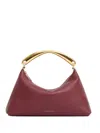 Mansur Gavriel Rhea Metal-handle Shoulder Bag In Red
