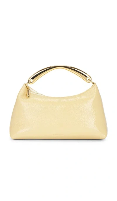 Mansur Gavriel Rhea Metal Top Handle Bag In Yellow