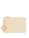 Mansur Gavriel Ring-detail Leather Wallet In Neutral