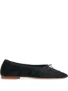 Mansur Gavriel Rounded Bow-detail Ballerina Flats In Gray