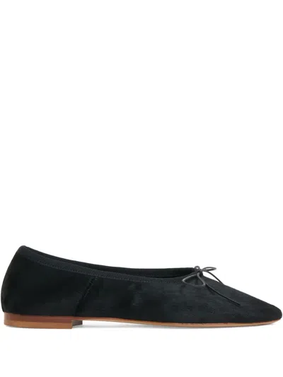 MANSUR GAVRIEL ROUNDED BOW-DETAIL BALLERINA FLATS