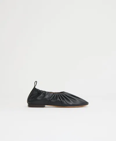 Mansur Gavriel Ruched Ballerina In Black