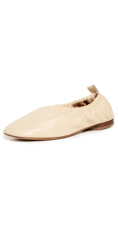 Mansur Gavriel Ruched Ballerina Flats Dune