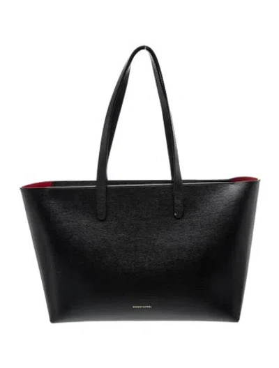 Pre-owned Mansur Gavriel Saffiano Leather Tote In Black