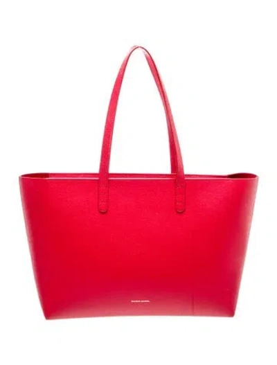Pre-owned Mansur Gavriel Saffiano Leather Tote In Red