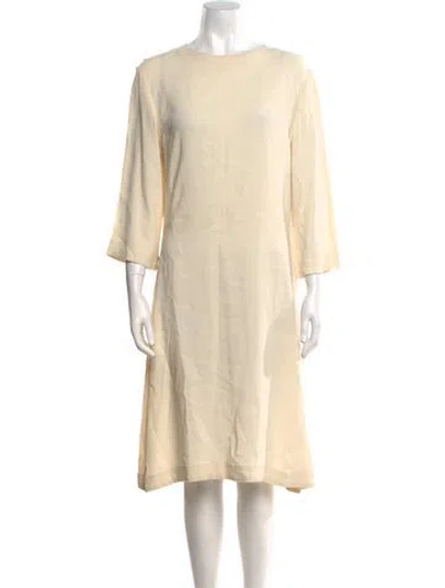 Pre-owned Mansur Gavriel Scoop Neck Mini Dress In White