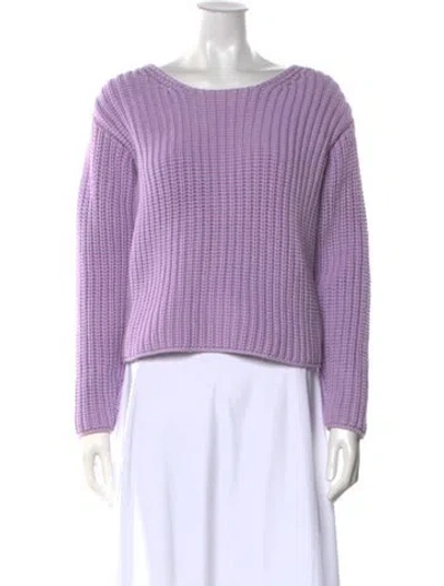 Pre-owned Mansur Gavriel Scoop Neck Sweater In Purple
