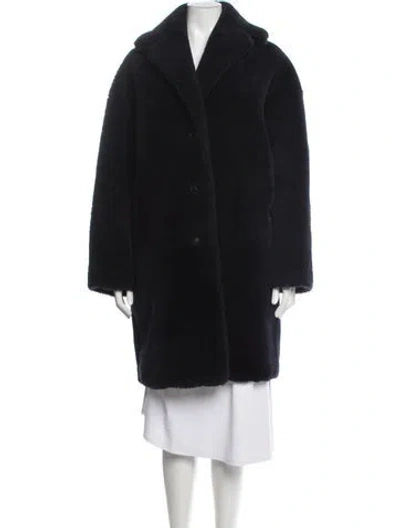 Pre-owned Mansur Gavriel Shearling Coat In Blue