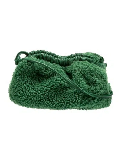 Pre-owned Mansur Gavriel Shearling Crossbody Bag In Green