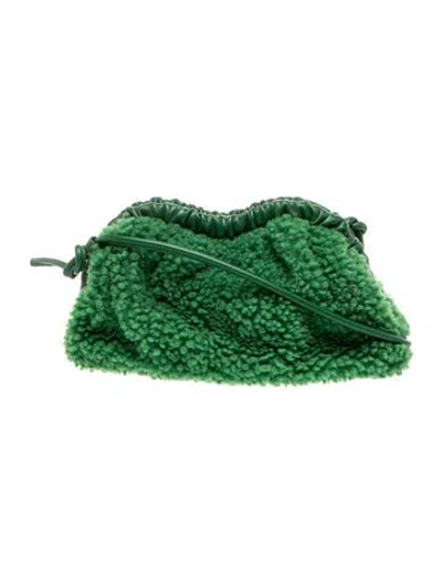 Pre-owned Mansur Gavriel Shearling Evening Bag In Green