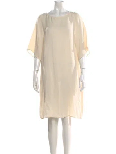 Pre-owned Mansur Gavriel Silk Knee-length Dress W/ Tags In Neutral