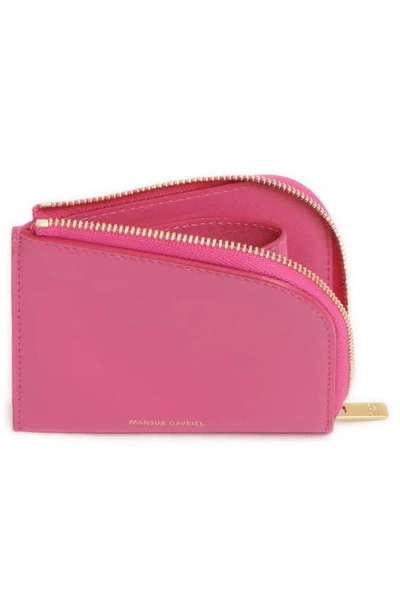 Mansur Gavriel Slim Leather Zip Wallet In Dolly