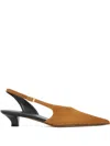 Mansur Gavriel Slingback Pointed-toe Mules In Yellow