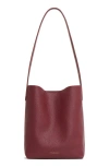 Mansur Gavriel Small Everyday Cabas Leather Tote In Burgundy