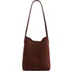 Mansur Gavriel Small Everyday Cabas Suede Hobo Bag In Brown