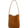 Mansur Gavriel Small Everyday Cabas Suede Hobo Bag In Brown