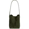 Mansur Gavriel Small Everyday Cabas Suede Hobo Bag In Green