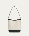 Mansur Gavriel Small Everyday Canvas Bucket Bag In Black