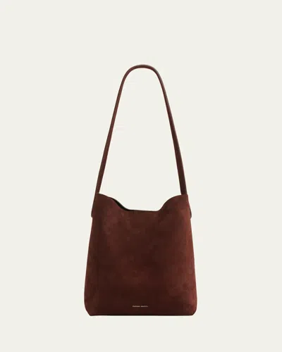 Mansur Gavriel Small Everyday Suede Tote Bag In Chocolate
