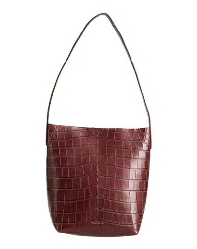 Mansur Gavriel Small Everyday Woman Shoulder Bag Dark Brown Size - Leather