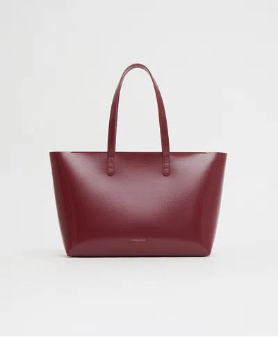 Mansur Gavriel Small Zip Tote In Burgundy