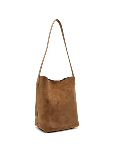 Mansur Gavriel Smooth Shoulder Bag In Brown