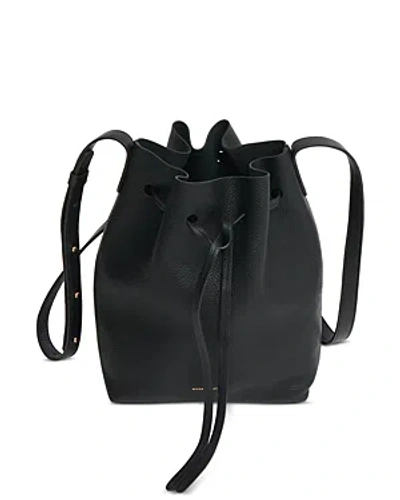 Mansur Gavriel Soft Leather Mini Bucket Bag In Black