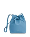 Mansur Gavriel Soft Leather Mini Bucket Bag In Lago/warm Gold