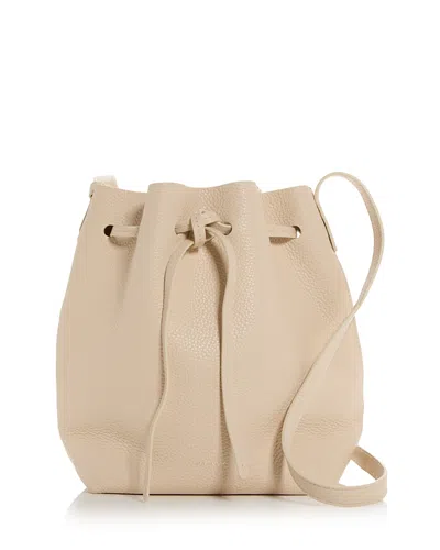 Mansur Gavriel Soft Leather Mini Bucket Bag In White