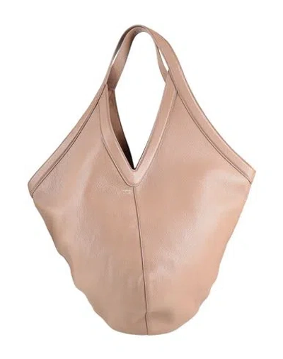 Mansur Gavriel Soft M Woman Shoulder Bag Light Brown Size - Leather In Sand